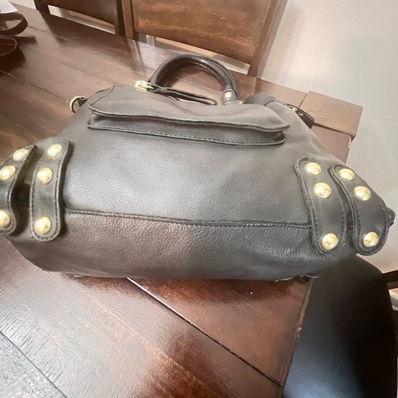 Linea Pelle Black Leather Shoulder Bag - Picture 9 of 12